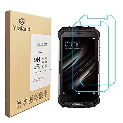 [2 Pack] Ytaland For Doogee S60 / S60 Lite Screen Protector 5.2 inch, Tempered Glass Anti-Fingerprints Thin 9H Hardness Screen Protector for Doogee S60 / S60 Lite