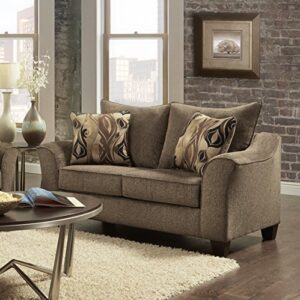 roundhill furniture camero cafe fabric pillowback loveseat