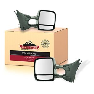 trail ridge towing mirror manual textured black pair for frontier xterra equator