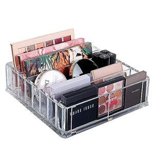 acrylic makeup palette organizer 8 spaces makeup holder organizer for vanity clear cosmetics makeup organizer for drawers