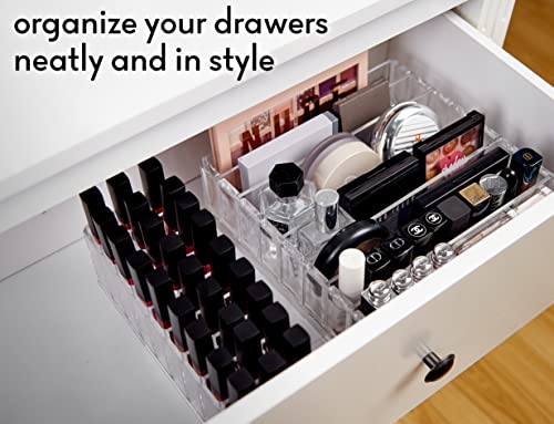 Acrylic Makeup Palette Organizer 8 Spaces Makeup Holder Organizer For Vanity Clear Cosmetics Makeup Organizer for Drawers