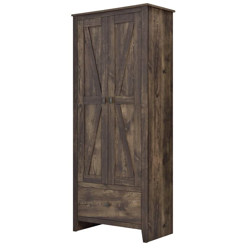 Ameriwood Home Farmington Wide Storage Cabinet, 30", Rustic