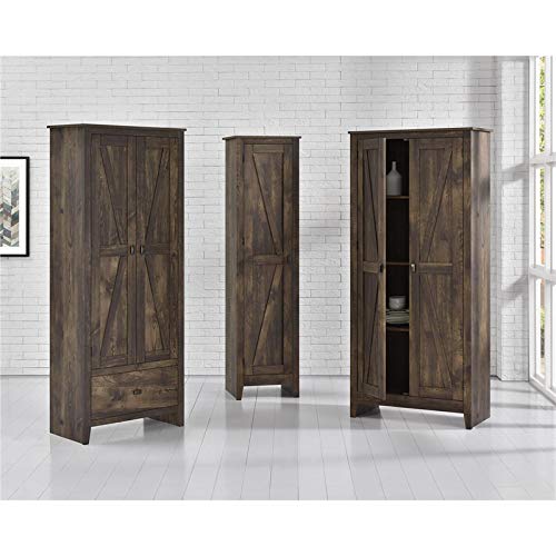 Ameriwood Home Farmington Wide Storage Cabinet, 30", Rustic