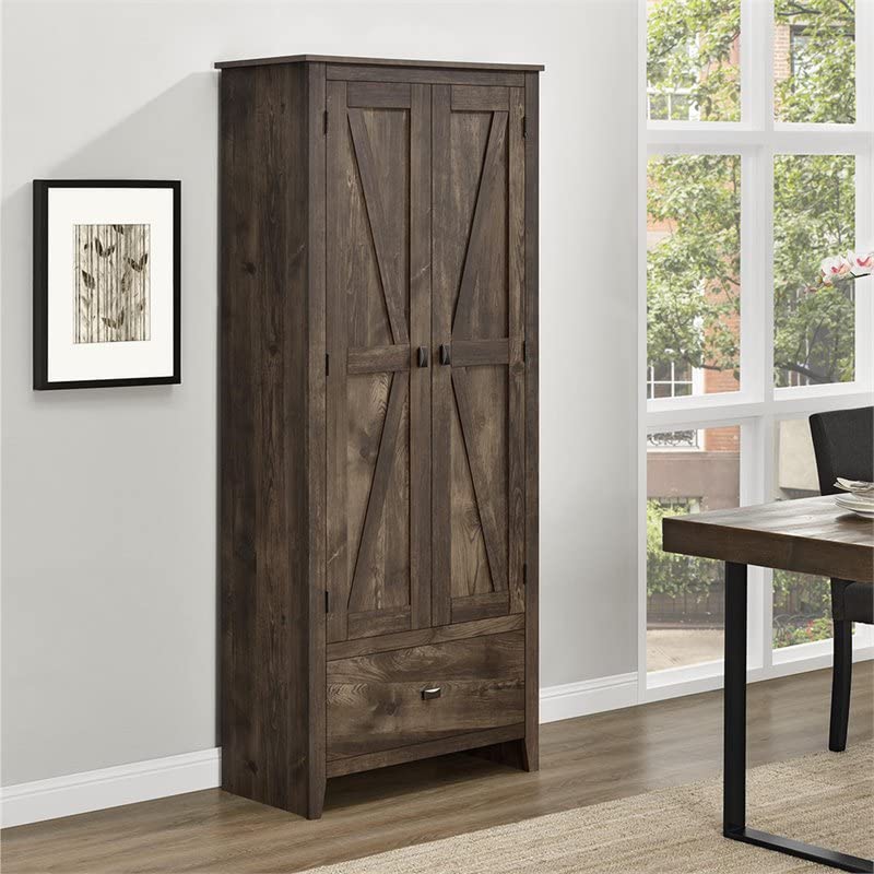 Ameriwood Home Farmington Wide Storage Cabinet, 30", Rustic