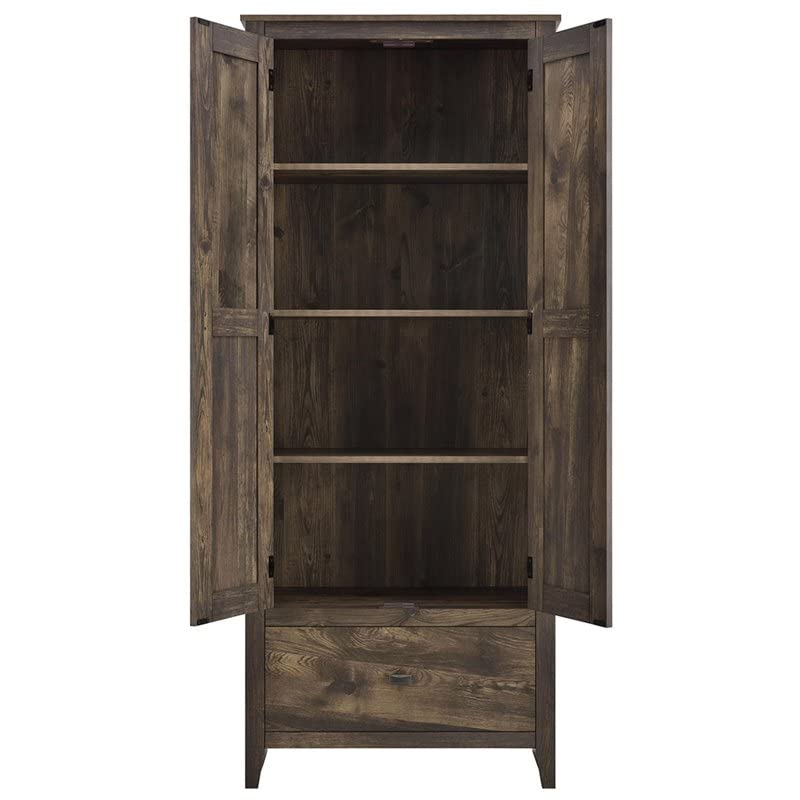 Ameriwood Home Farmington Wide Storage Cabinet, 30", Rustic