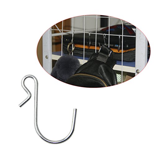 YiwerDer 20-Pack Polished Metal Steel Clip Type Hanging Hooks, Holds up to 10 lbs (Small Size)