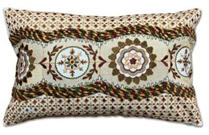 mod lifestyles pi-1600-535 decorative pillow, 12" x 20", multi