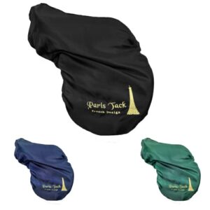 paris tack premium embroidered nylon all purpose english saddle cover - protects saddles from dust, debris, and damage - fits most sizes and styles of english saddles