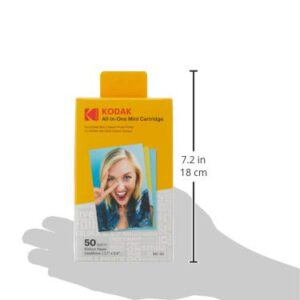 KODAK Mini 2 Photo Printer Cartridge MC All-in-One Paper and Color Ink Cartridge Refill - Compatible with Mini Shot Camera, Mini 2 Printer (Not Original Mini) 50 Pack (Packaging may vary)