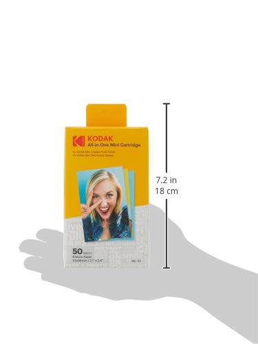 KODAK Mini 2 Photo Printer Cartridge MC All-in-One Paper and Color Ink Cartridge Refill - Compatible with Mini Shot Camera, Mini 2 Printer (Not Original Mini) 50 Pack (Packaging may vary)