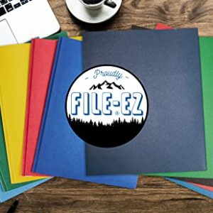 FILE-EZ Two-Pocket Folders, Black, 25-Pack, Textured Paper, Letter Size (EZ-32505)