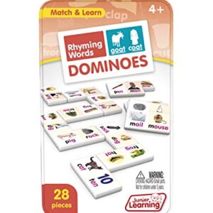 Junior Learning Rhyming Word Dominoes Educational Action Games, Multi, Model: JL490