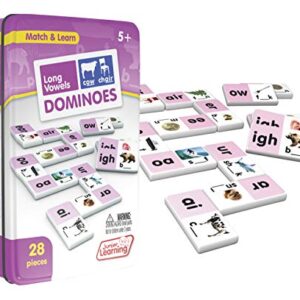 Junior Learning Long Vowel Dominoes Educational Action Games, Multi (JL495)