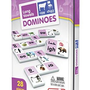 Junior Learning Long Vowel Dominoes Educational Action Games, Multi (JL495)