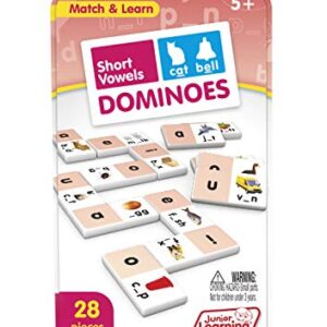 Junior Learning Short Vowel Dominoes Educational Action Games, Multi (JL493)