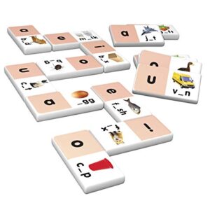 Junior Learning Short Vowel Dominoes Educational Action Games, Multi (JL493)