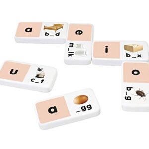 Junior Learning Short Vowel Dominoes Educational Action Games, Multi (JL493)