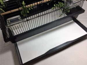 bird cage liners - poly coated - medium cages - custom size - 150 pre-cut sheets - up to 300 ft of paper