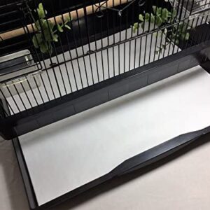 Bird Cage Liners - Poly Coated - Medium Cages - Custom Size - 100 Pre-Cut Sheets - Up to 200 Feet of Paper