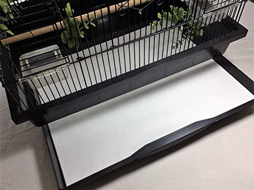 Bird Cage Liners - Poly Coated - Medium Cages - Custom Size - 100 Pre-Cut Sheets - Up to 200 Feet of Paper