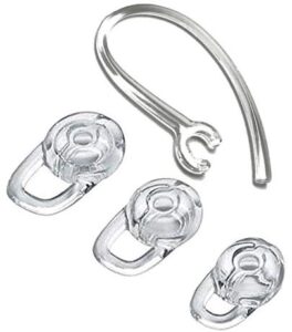 replacement set: 1 earhook and 3 s/m/l eartips compatible with plantronics explorer 80 110 120 500, voyager 3200 3240 edge, m25, m70,m90,m95,m100,m155,marque 2 m165, discovery 925 975 975se headsets