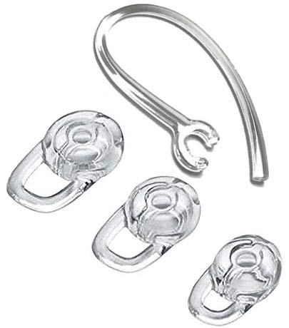 Replacement Set: 1 Earhook and 3 S/M/L Eartips Compatible with Plantronics Explorer 80 110 120 500, Voyager 3200 3240 Edge, M25, M70,M90,M95,M100,M155,Marque 2 M165, Discovery 925 975 975SE Headsets