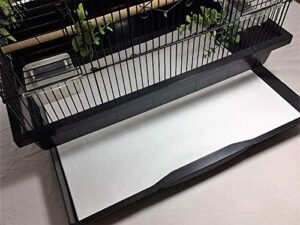 bird cage liners - poly coated - large cages - custom size - 100 pre-cut sheets - up to 250 ft of paper