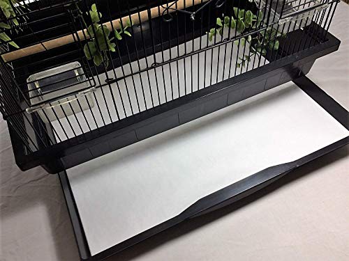 Bird Cage Liners - Poly Coated - Large Cages - Custom Size - 100 Pre-Cut Sheets - Up to 250 Ft of Paper