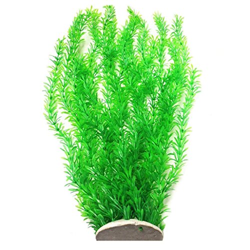 Unootel Lantian Grass Cluster Aquarium Décor Plastic Plants Extra Large 23 Inches Tall, Green