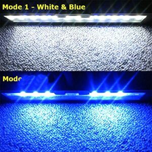 hygger 9.7 Inches Blue White LED Aquarium Light Clip on Small Led Light for Planted Saltwater Freshwater Fish Tank with Gooseneck Clamp 13W