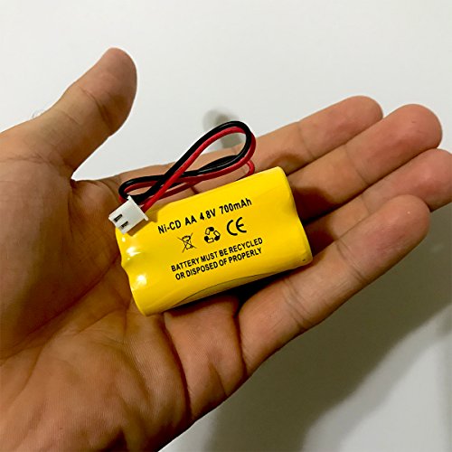 Exit Sign Emergency Light Battery Replacement for 4.8v 650mAh 800mAh Lithonia D-AA650BX4 BYD D-AA650BX4 DAYBRIGHT D-AA650BX4SQ Interstate NIC1117 All Fit E1021R EJW-NICAD NIC0991 Dantona Custom 145-10