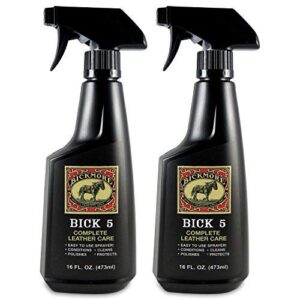 bickmore bick 5 leather cleaner & conditioner 16oz spray (2-pack) complete leather care