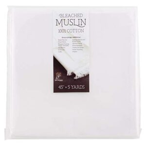 Jack Richeson Bleached Muslin, 45 Inches x 5 Yards