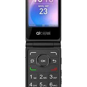 Alcatel GO FLIP 4044 4G LTE (Unlocked for All Carriers) Flip Phone for Seniors Big Buttons Easy to Use - Black