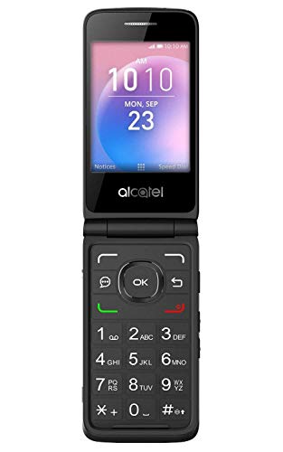 Alcatel GO FLIP 4044 4G LTE (Unlocked for All Carriers) Flip Phone for Seniors Big Buttons Easy to Use - Black