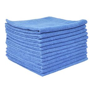 eurow utility terry weave 16 x 16in 240 gsm microfiber cleaning towels 12-pack