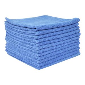 Eurow Utility Terry Weave 16 x 16in 240 GSM Microfiber Cleaning Towels 12-Pack