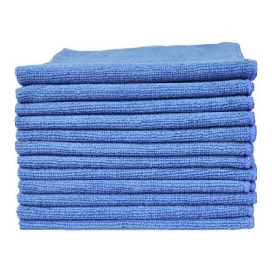 Eurow Utility Terry Weave 16 x 16in 240 GSM Microfiber Cleaning Towels 12-Pack