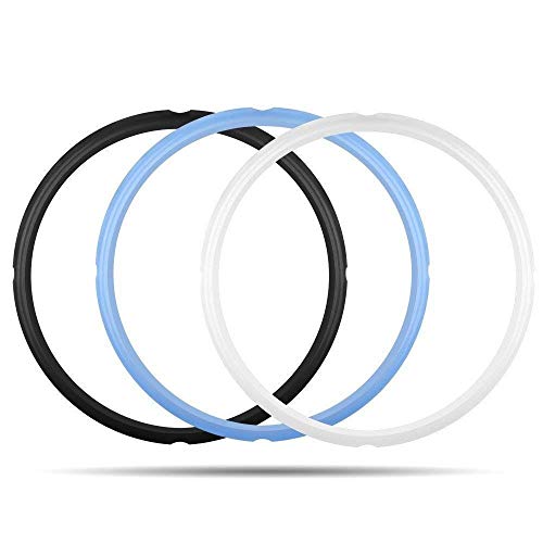 3PCS Silicone Sealing Ring for Instant Pot 6 Quart, Insta Pot Seals Replacement Gasket 6 Qt Instapot Sealing Ring for 6/5Qt, Food-Grade Silicone for IP-DUO60, IP-LUX60, IP-DUO50, Smart-60, IP-CSG60