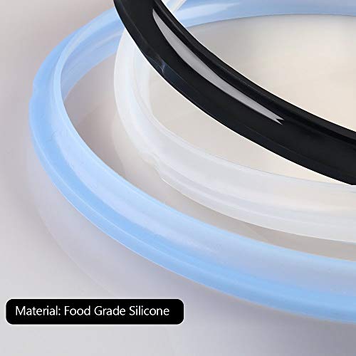 3PCS Silicone Sealing Ring for Instant Pot 6 Quart, Insta Pot Seals Replacement Gasket 6 Qt Instapot Sealing Ring for 6/5Qt, Food-Grade Silicone for IP-DUO60, IP-LUX60, IP-DUO50, Smart-60, IP-CSG60