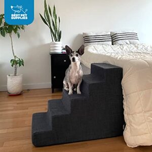 USA Made Pet Steps/Stairs with CertiPUR-US Certified Foam for Dogs & Cats by Best Pet Supplies