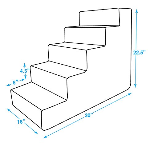 USA Made Pet Steps/Stairs with CertiPUR-US Certified Foam for Dogs & Cats by Best Pet Supplies