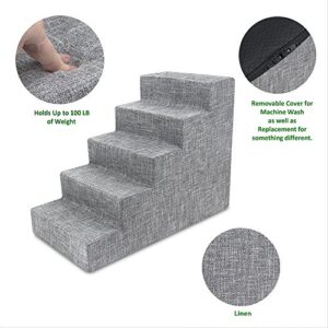 USA Made Pet Steps/Stairs with CertiPUR-US Certified Foam for Dogs & Cats by Best Pet Supplies