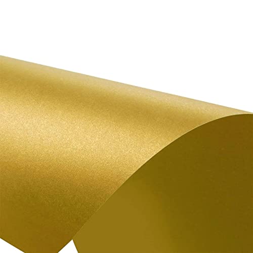 96 Sheets Gold Metallic Shimmer Paper, 8.5 x 11 Double Sided, Letter-Sized for Arts and Crafts