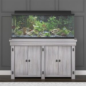 Flipper Wildwood 55 Gallon Aquarium Stand, Rustic White