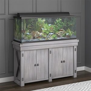 Flipper Wildwood 55 Gallon Aquarium Stand, Rustic White