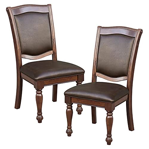 Homelegance Lordsburg 2-Piece Pack Dining Side Chairs, Wood, Cherry