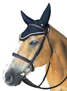plughz horse sound off ear net, soundless bonnet (black)