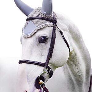 Plughz Horse Sound Off Ear Net, Soundless Bonnet (Grey)