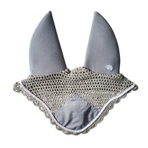 Plughz Horse Sound Off Ear Net, Soundless Bonnet (Grey)